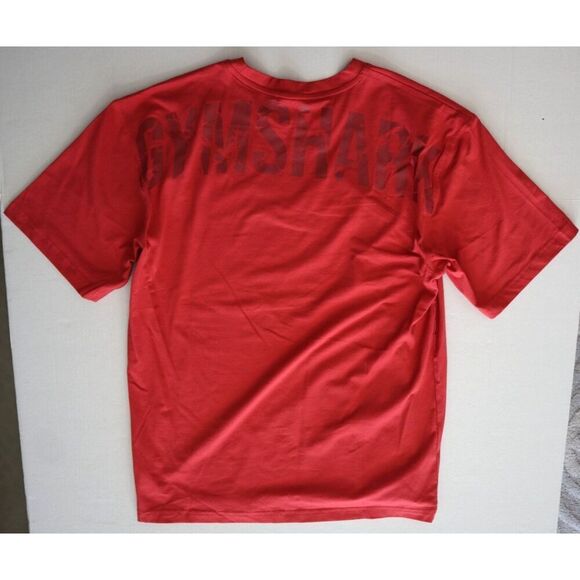 Gymshark A2A1X Men's Sz S Sundried Red Oversized Fit Power T-Shirt - Picture 9 of 12